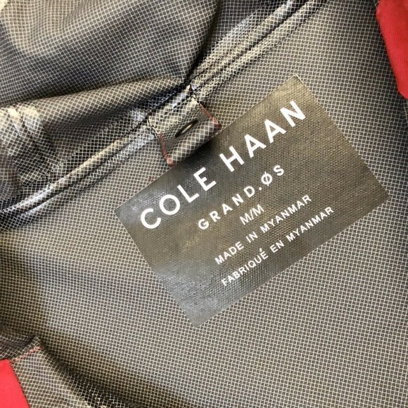 Cole Haan Grand.ØS Windbreaker Shell Jacket Red - Picture 7 of 8